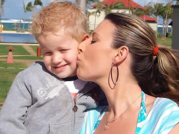 Bailey with his mum